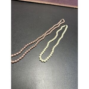 Vintage Pair Of Faux Pearl Strands, Costume, Halloween